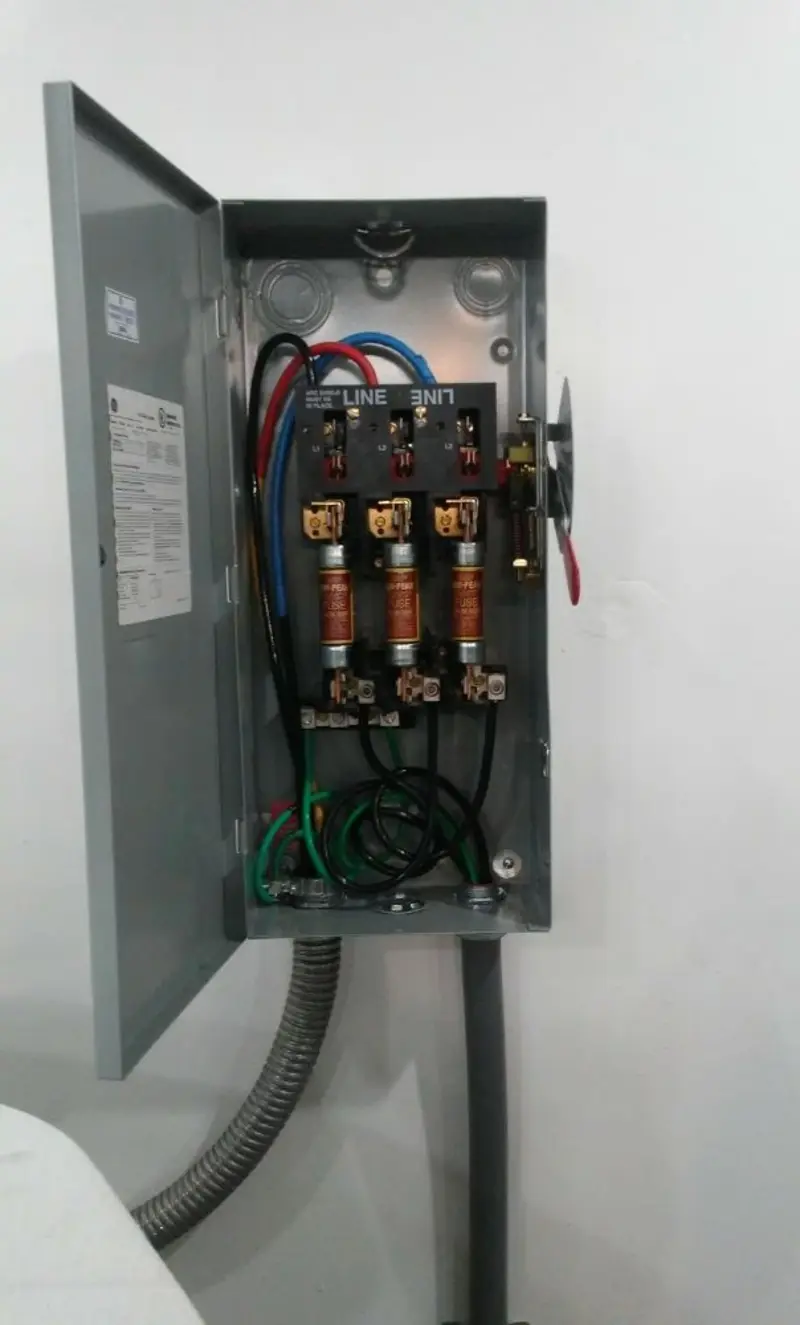 Three-phase disconnect switch installed for Electrical Wiring & Rewiring in Hardyston
